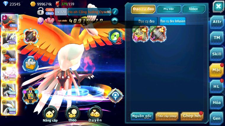 Mã : #TTS7069 - S1639 - V14 : BXH : 22 - 23K KC - Ho-oh CHD Full SS - Miraidon Bá Chủ Yvetal Bc Diancie Nhiều Pet Bá Chủ