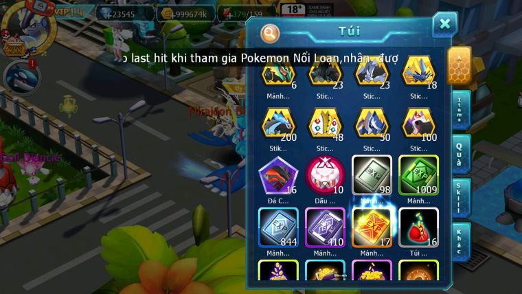 Mã : #TTS7069 - S1639 - V14 : BXH : 22 - 23K KC - Ho-oh CHD Full SS - Miraidon Bá Chủ Yvetal Bc Diancie Nhiều Pet Bá Chủ