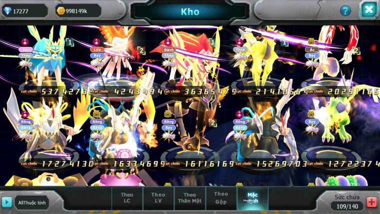 Mã : #TTS7071 - S1123 - BXH: 6 - V17 - Kiếm Khiên Dynamax Ho-oh CHD Arceus Thép Dnm Yvetal Unvoa Bá Chủ + WB Dnm