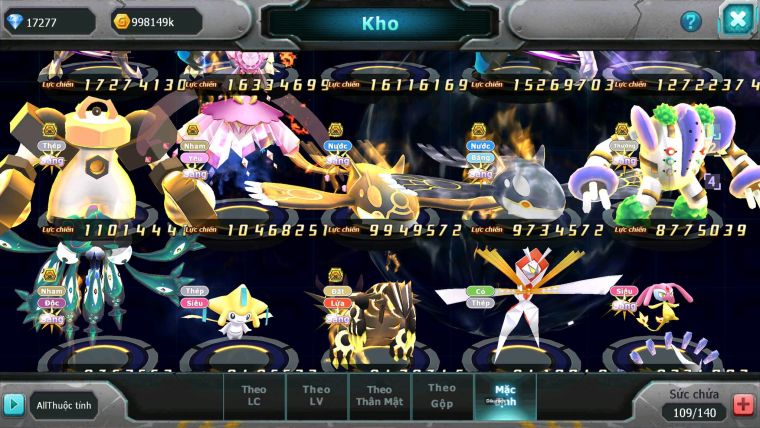 Mã : #TTS7071 - S1123 - BXH: 6 - V17 - Kiếm Khiên Dynamax Ho-oh CHD Arceus Thép Dnm Yvetal Unvoa Bá Chủ + WB Dnm