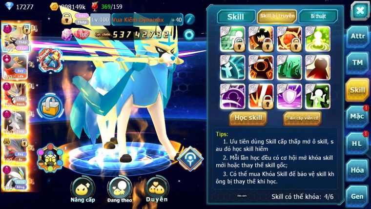 Mã : #TTS7071 - S1123 - BXH: 6 - V17 - Kiếm Khiên Dynamax Ho-oh CHD Arceus Thép Dnm Yvetal Unvoa Bá Chủ + WB Dnm