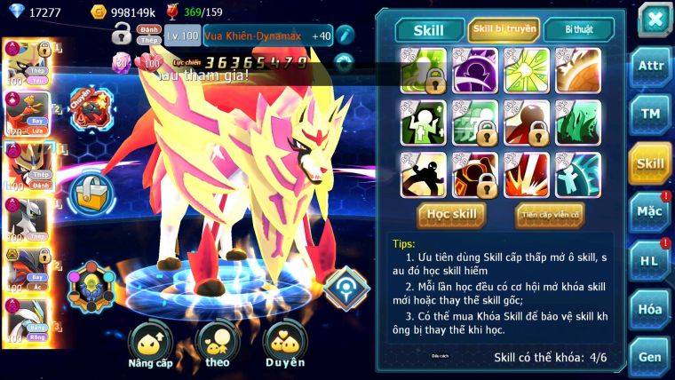 Mã : #TTS7071 - S1123 - BXH: 6 - V17 - Kiếm Khiên Dynamax Ho-oh CHD Arceus Thép Dnm Yvetal Unvoa Bá Chủ + WB Dnm