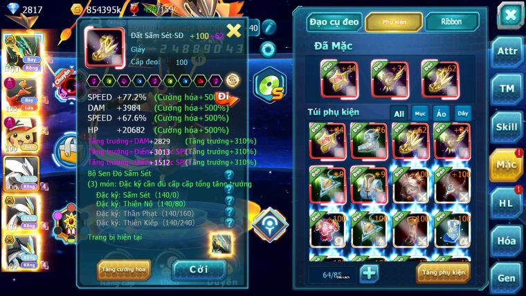 Mã : #TTS7075 - S34 - V12 - BXH:!7 - Rayquaza Bc Ho-oh Dnm Pikachu Dnm Unvoa WB bc nhiều Pet HT