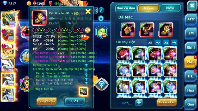 Mã : #TTS7075 - S34 - V12 - BXH:!7 - Rayquaza Bc Ho-oh Dnm Pikachu Dnm Unvoa WB bc nhiều Pet HT