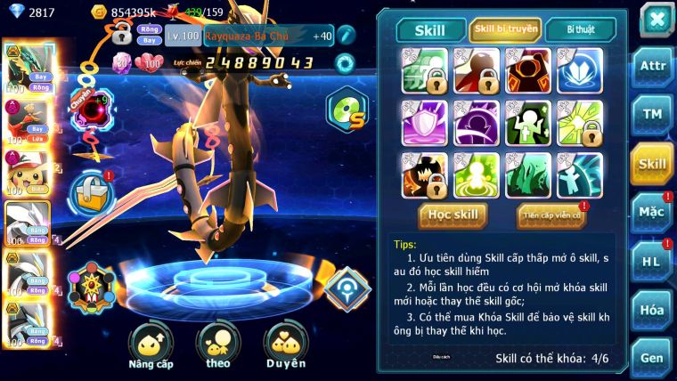 Mã : #TTS7075 - S34 - V12 - BXH:!7 - Rayquaza Bc Ho-oh Dnm Pikachu Dnm Unvoa WB bc nhiều Pet HT