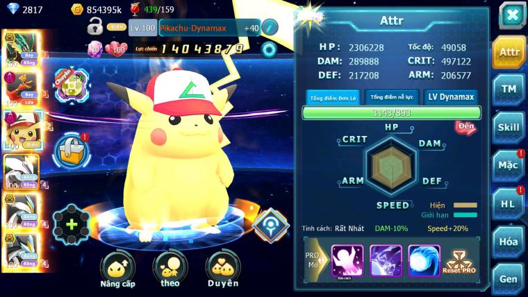 Mã : #TTS7075 - S34 - V12 - BXH:!7 - Rayquaza Bc Ho-oh Dnm Pikachu Dnm Unvoa WB bc nhiều Pet HT