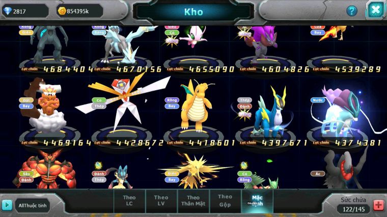 Mã : #TTS7075 - S34 - V12 - BXH:!7 - Rayquaza Bc Ho-oh Dnm Pikachu Dnm Unvoa WB bc nhiều Pet HT