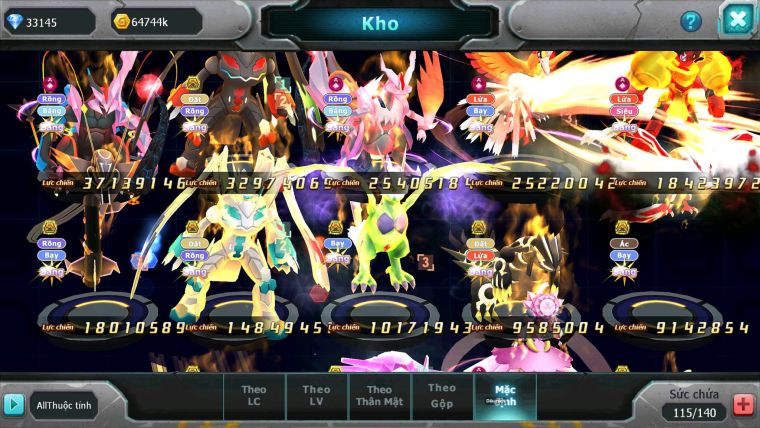 Mã : #TTS7073 - S1055 - V15 - BXH: 7 - 1875S - Black White Ho-oh Arou CHD Cặp Z Bá Chủ Nhiều Pet HT