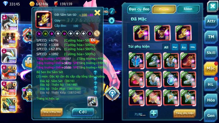 Mã : #TTS7073 - S1055 - V15 - BXH: 7 - 1875S - Black White Ho-oh Arou CHD Cặp Z Bá Chủ Nhiều Pet HT