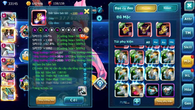 Mã : #TTS7073 - S1055 - V15 - BXH: 7 - 1875S - Black White Ho-oh Arou CHD Cặp Z Bá Chủ Nhiều Pet HT