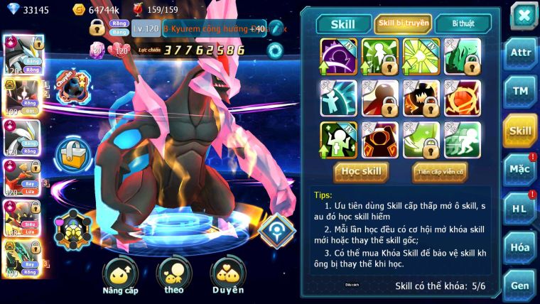 Mã : #TTS7073 - S1055 - V15 - BXH: 7 - 1875S - Black White Ho-oh Arou CHD Cặp Z Bá Chủ Nhiều Pet HT
