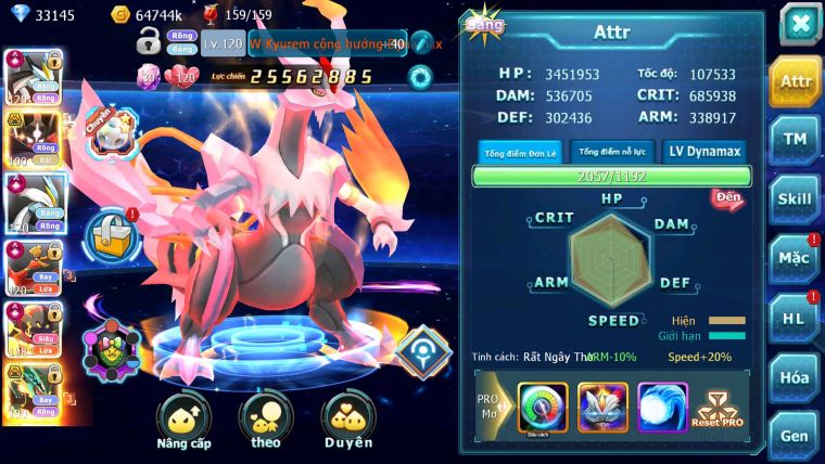 Mã : #TTS7073 - S1055 - V15 - BXH: 7 - 1875S - Black White Ho-oh Arou CHD Cặp Z Bá Chủ Nhiều Pet HT