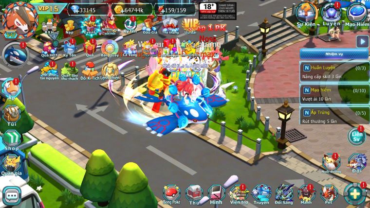 Mã : #TTS7073 - S1055 - V15 - BXH: 7 - 1875S - Black White Ho-oh Arou CHD Cặp Z Bá Chủ Nhiều Pet HT