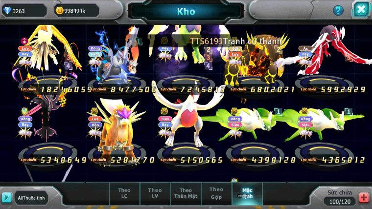 Mã : #TTS7072 - S1392 - V11 - Ho-oh Dnm Unvoa Thần Gio Bc Qvld Bc VTPL BC Lugia Bc Cặp Lati Bc