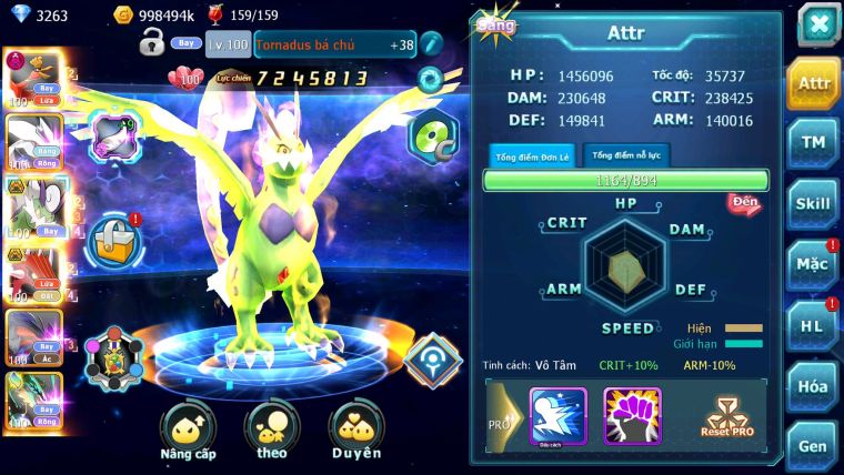 Mã : #TTS7072 - S1392 - V11 - Ho-oh Dnm Unvoa Thần Gio Bc Qvld Bc VTPL BC Lugia Bc Cặp Lati Bc