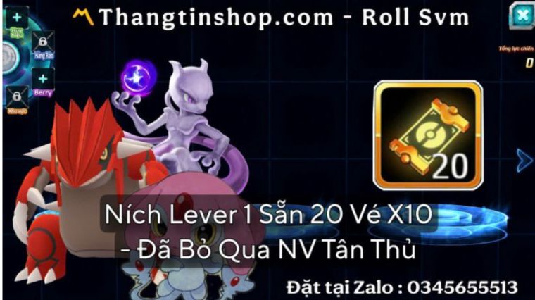 25 Ních LV1 Sẵn 20 Vé X10 Cao Cấp - Bỏ Qua NV Tân Thủ