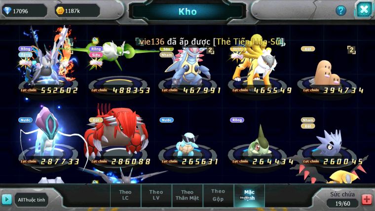 Mã : #TTS7079 - S1951 - V7 - BXH : 8 - V7 - 17K KC - ĐÃ NẠP LỆNH Unvoa Lati Armdlo Raikou