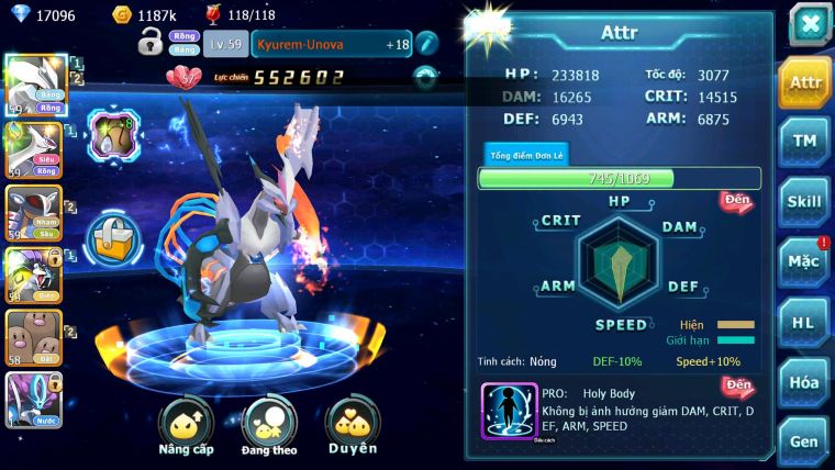 Mã : #TTS7079 - S1951 - V7 - BXH : 8 - V7 - 17K KC - ĐÃ NẠP LỆNH Unvoa Lati Armdlo Raikou