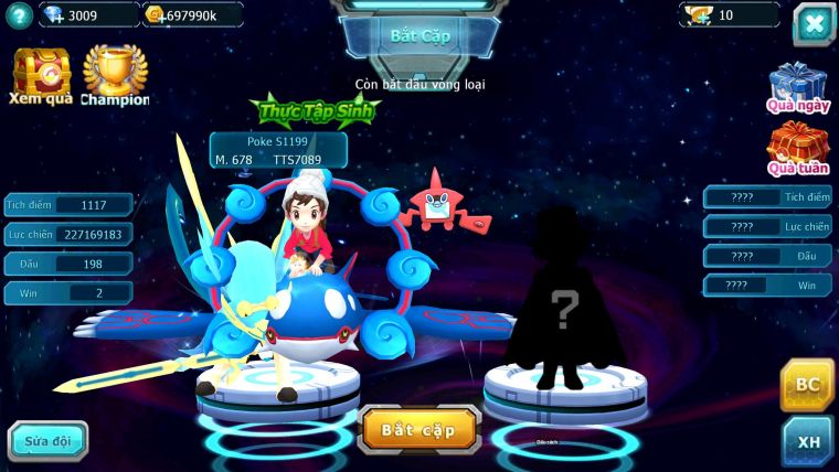 Mã : #TTS7089 - S1199 - V15 - BXH : 4 - Top4-5/C19 - 628S - Vua Kiếm Khiên Bá Chủ Arc Thép Dnm Tapu Bulu & Ho-oh CHD Full Dame
