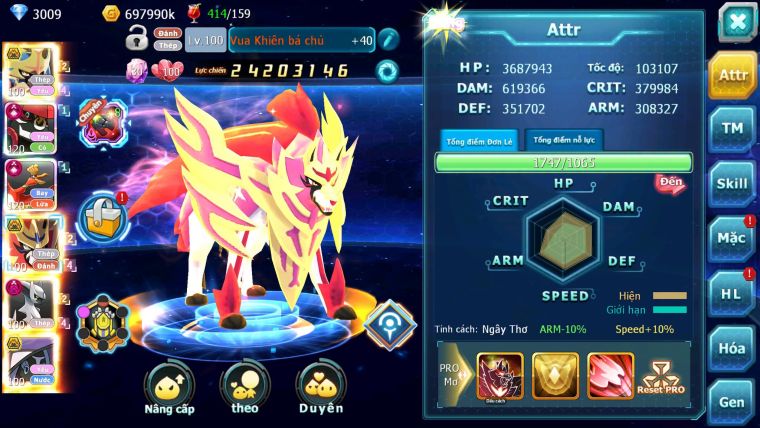 Mã : #TTS7089 - S1199 - V15 - BXH : 4 - Top4-5/C19 - 628S - Vua Kiếm Khiên Bá Chủ Arc Thép Dnm Tapu Bulu & Ho-oh CHD Full Dame