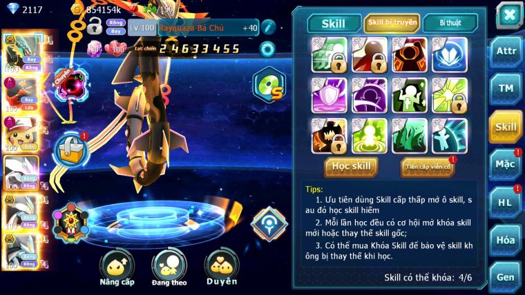 Mã : #TTS7098 - S34 - V12 - BXH : 17 - Rayquaza Bc Ho-oh Dnm Pikachu Dnm Unvoa WB Bc Z100 BC Nhiêu Pet Ht