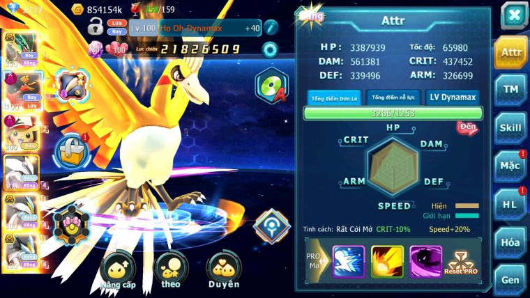 Mã : #TTS7098 - S34 - V12 - BXH : 17 - Rayquaza Bc Ho-oh Dnm Pikachu Dnm Unvoa WB Bc Z100 BC Nhiêu Pet Ht
