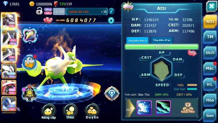 Mã : #TTS7094 - S1530 - V10 - Mew Giap Bá Chủ Cặp Lati bc Unvoa Nhiều Pet HT
