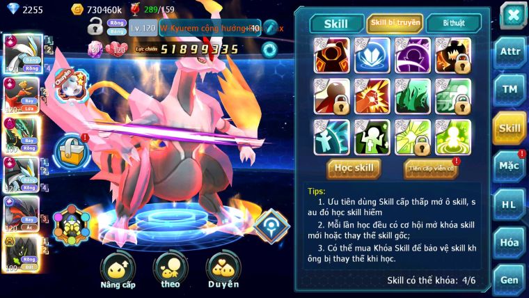 Mã : #TTS7103 - S804 - V15 -BXH: 3 - Top5-6/C13 - White Black Ho-oh Yvetal Max Rayquaza Dnm Nhiều Pet HT