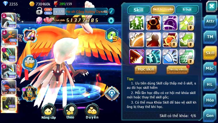 Mã : #TTS7103 - S804 - V15 -BXH: 3 - Top5-6/C13 - White Black Ho-oh Yvetal Max Rayquaza Dnm Nhiều Pet HT