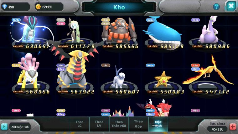 Mã : #TTS7100 - S1830 - 575S - Unvoa Lugia Bc Ho-oh Cặp Lati Bc