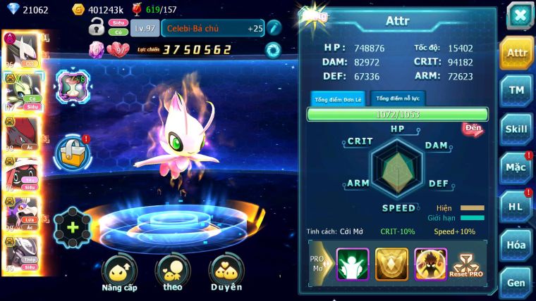 Mã : #TTS7112 - S1860 - V15 - BXH:7 - Sáng Thế Dynamax Celebi Bc Zoroa Bc Drak ho-oh Bc Cặp Lati bá chủ