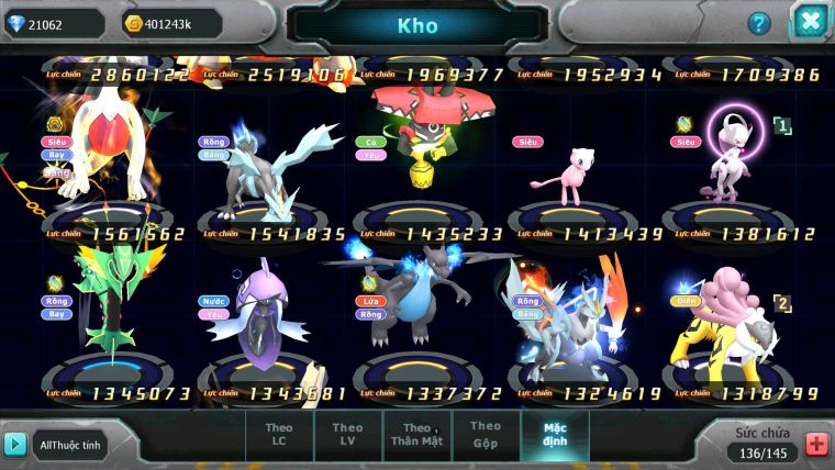 Mã : #TTS7112 - S1860 - V15 - BXH:7 - Sáng Thế Dynamax Celebi Bc Zoroa Bc Drak ho-oh Bc Cặp Lati bá chủ