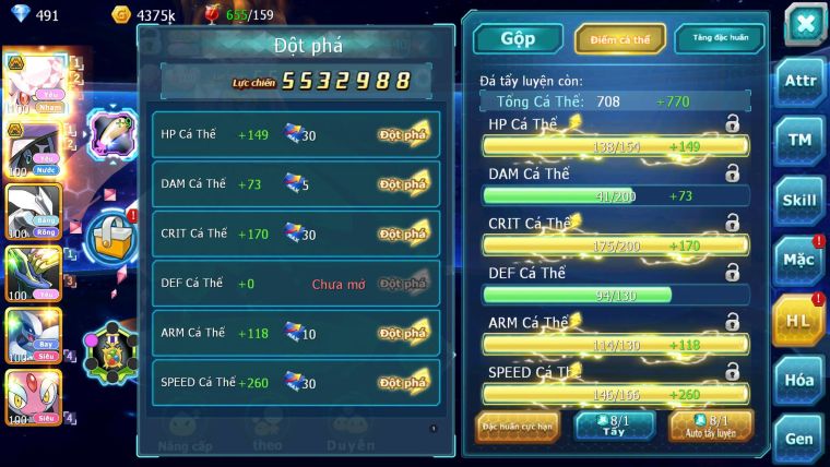 Mã : #TTS7108 - S1727 - V3 - Diancie Bc Tapu Fini Bc Unvoa Xerm Nhiều Pet HT