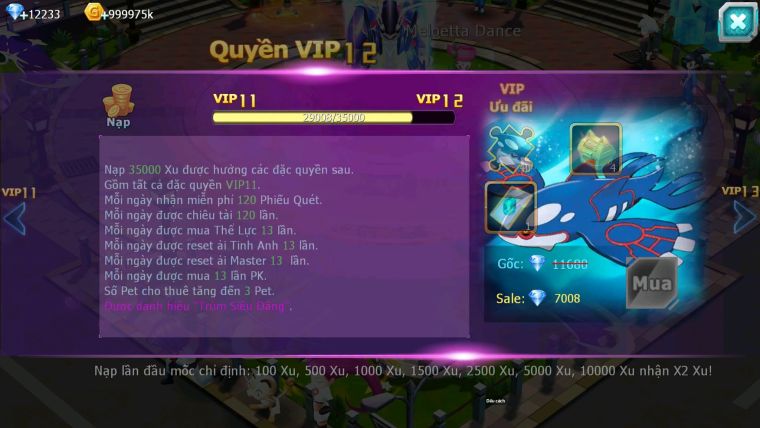 Mã : #TTS7116 - S1520 - V11 - 12K KC - Ho-oh CHD Yvetal Thần Gio Bc Shadow Lugia Nhiều Pet HT
