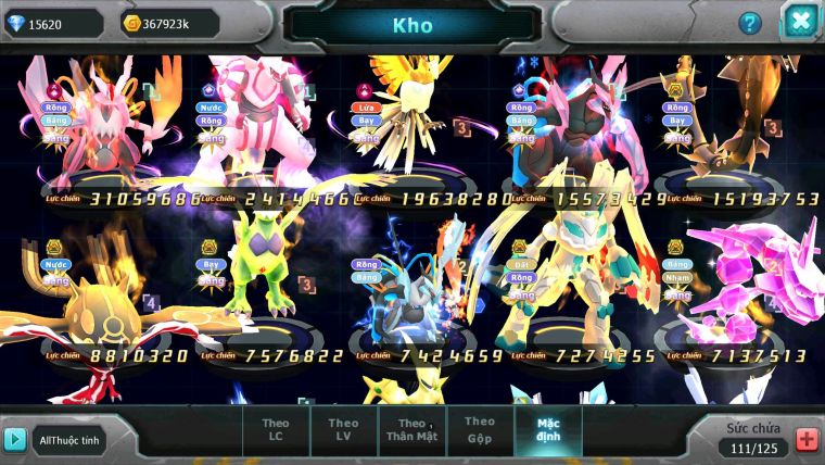 Mã : #TTS7113 - S9 - BXH:22 - White CHD Palkia &Black CH Ho-oh Dnm Ray Bc Nhiều Pet HT