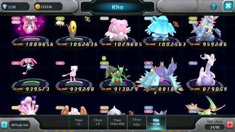 Mã : #TTS7118 - S1901 - V7 - Diancie Dnm Unvoa Giratina Kyogre Nhiều Pet HT