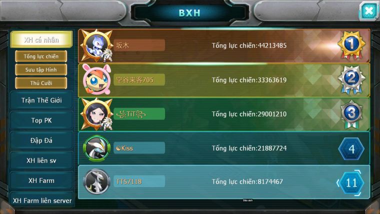 Mã : #TTS7118 - S1901 - V7 - Diancie Dnm Unvoa Giratina Kyogre Nhiều Pet HT