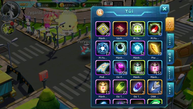 Mã : #TTS7118 - S1901 - V7 - Diancie Dnm Unvoa Giratina Kyogre Nhiều Pet HT