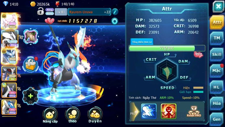Mã : #TTS7126 - S1914 - V10 - Diancie Bc Unvoa Rắn Băng Bc Armdlo