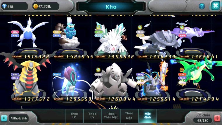 Mã : #TTS7124 - S1578 - V11 - Tapu Bulu Bc Kyogre Bc Tapu Fini Bc ST Raikou Nhiều Pet HT
