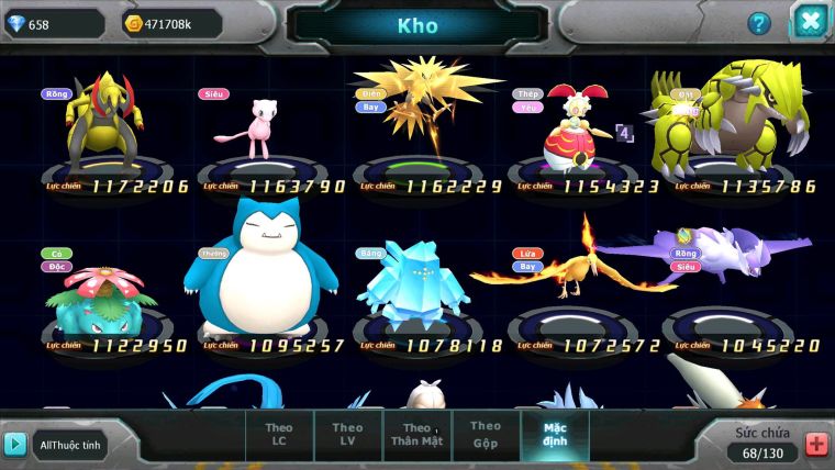 Mã : #TTS7124 - S1578 - V11 - Tapu Bulu Bc Kyogre Bc Tapu Fini Bc ST Raikou Nhiều Pet HT