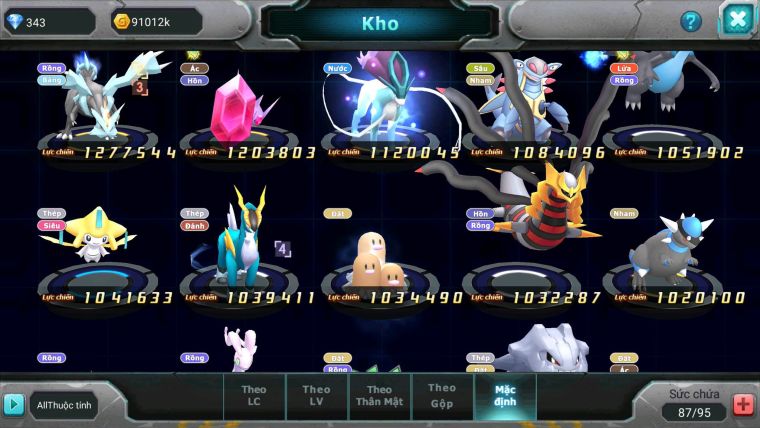Mã : #TTS7129 - S1803 - V7 - Unvoa Drak ho-oh mes kyogre cặp lati