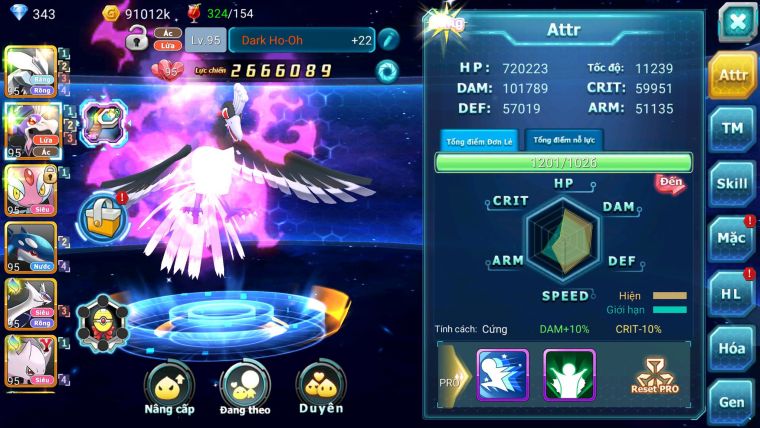 Mã : #TTS7129 - S1803 - V7 - Unvoa Drak ho-oh mes kyogre cặp lati