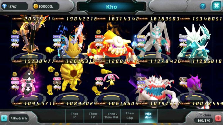 Mã : #TTS7128 - S561 - BXH: 4 - Top4/C9 - V15 - Ho-oh & Diancie CHD Palkia& Yvetal CH WB Dynamax Hoopa Bá Chủ