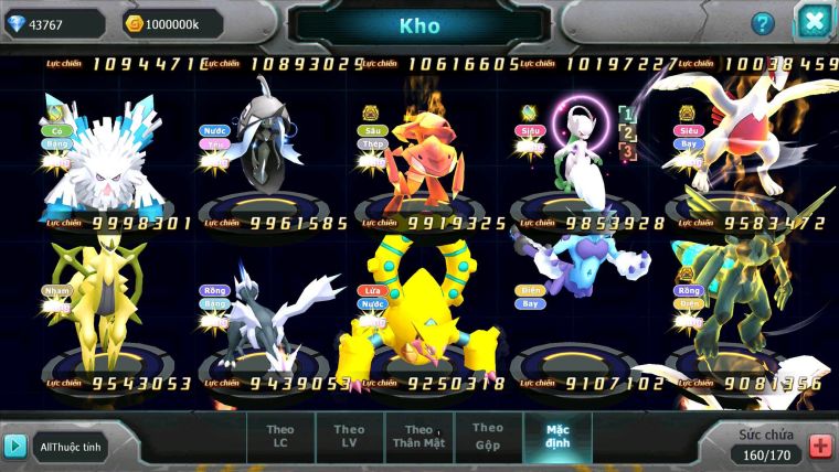 Mã : #TTS7128 - S561 - BXH: 4 - Top4/C9 - V15 - Ho-oh & Diancie CHD Palkia& Yvetal CH WB Dynamax Hoopa Bá Chủ
