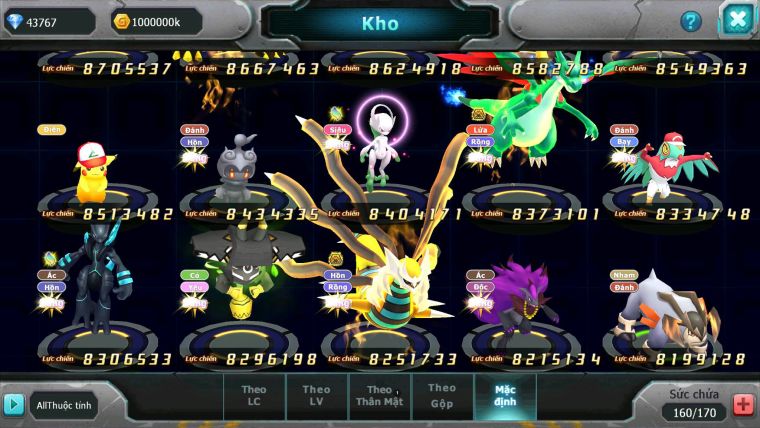 Mã : #TTS7128 - S561 - BXH: 4 - Top4/C9 - V15 - Ho-oh & Diancie CHD Palkia& Yvetal CH WB Dynamax Hoopa Bá Chủ