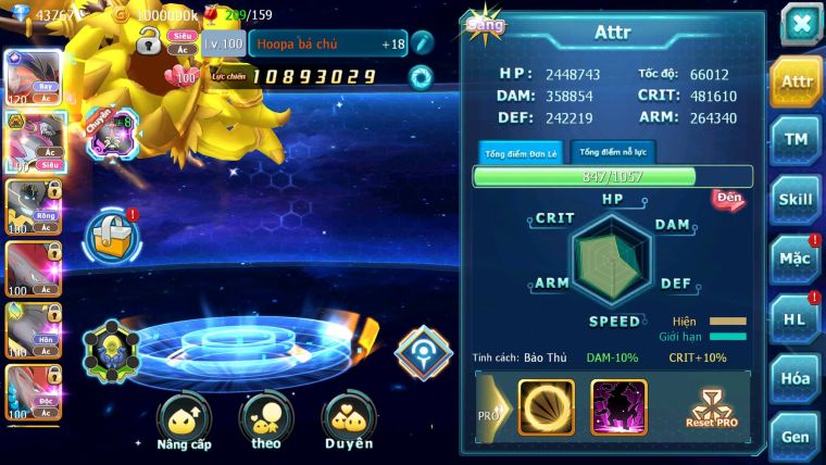 Mã : #TTS7128 - S561 - BXH: 4 - Top4/C9 - V15 - Ho-oh & Diancie CHD Palkia& Yvetal CH WB Dynamax Hoopa Bá Chủ