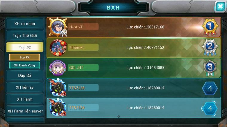 Mã : #TTS7128 - S561 - BXH: 4 - Top4/C9 - V15 - Ho-oh & Diancie CHD Palkia& Yvetal CH WB Dynamax Hoopa Bá Chủ