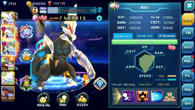 Mã :#TTS7138 - S1838 ( Đã Gộp SV) - BXH: 26  V12 - Unvoa White Black Dynamax Tapu bulu cặp lati
