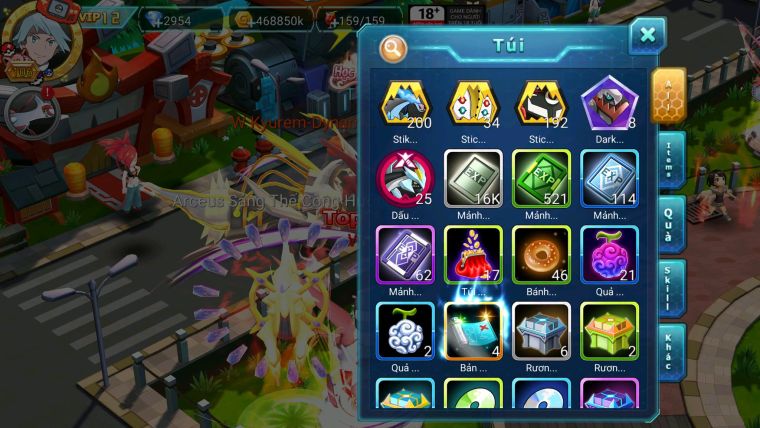 Mã :#TTS7138 - S1838 ( Đã Gộp SV) - BXH: 26  V12 - Unvoa White Black Dynamax Tapu bulu cặp lati
